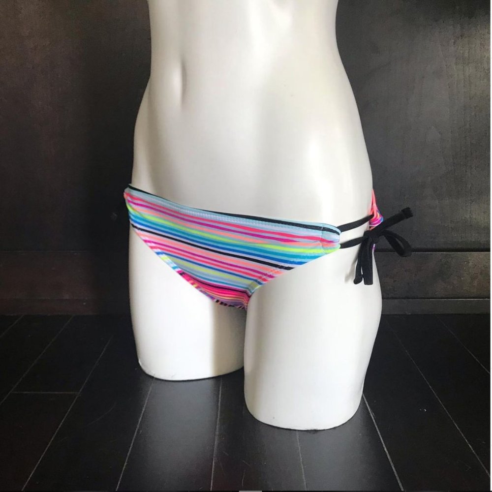 California Waves multi stripe bikini bottom XS
